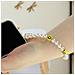Bracciale Da Telefono Con Perle Bianche E Smiley Gialli Collezione Smile - Foto miniatura 3