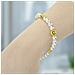 Bracciale Da Telefono Con Perle Bianche E Smiley Gialli Collezione Smile - Foto miniatura 4