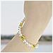 Bracciale Da Telefono Con Perle Bianche E Smiley Gialli Collezione Smile - Foto miniatura 5