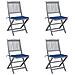 Sedie da Giardino Pieghevoli 4pz con Cuscini in Massello Acacia - Foto miniatura 1