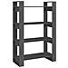Libreria / divisorio Grigio 80x35x125 Cm Legno Massello Di Pino - Foto miniatura 2
