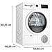 Bosch Serie 4 WTH85V18II Asciugatrice a pompa di calore 8 kg Bianco, Libera installazione, Caricamento frontale, Pompa di calore, Bianco, Manopola, Touch, Bianco - Foto miniatura 4