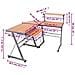 Scrivania Computer Angolo Marrone 132x112x99 Legno Multistrato - Foto miniatura 2