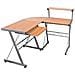 Scrivania Computer Angolo Marrone 132x112x99 Legno Multistrato - Foto miniatura 1