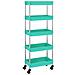 Carrello Da Cucina 5 Ripiani Turchese 40x22x116 Cm Ferro E Abs - Foto miniatura 2