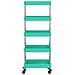 Carrello Da Cucina 5 Ripiani Turchese 40x22x116 Cm Ferro E Abs - Foto miniatura 3