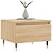 Tavolini Salotto 2pz Rovere Sonoma 50x46x35cm Legno Multistrato - Foto miniatura 3