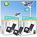 Trade Shop - Faro Faretto Led Pannello A Ricarica Solare 10 W Ip67 Con Telecomando Gled-8117 - Foto miniatura 1