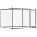Gabbia Per Cani Con Porte Grigia 8x2x1,5 M In Acciaio Zincato - Foto miniatura 6