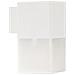 Applique Cubo Lampada Da Parete Muro Esterno Portalampada E27 Ip44 Bianco - Foto miniatura 3