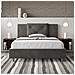 Letto Contenitore Imbottito 140x200 Microfibra Grigio Appia - Foto miniatura 3