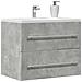 Mobile Lavabo Grigio Cemento 60x38,5x48 Cm In Legno Multistrato - Foto miniatura 1