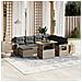 Set Divano Da Giardino 8 Pz Con Cuscini Grigio In Polyrattan - Foto miniatura 1