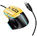 Professional Gaming Mouse A Filo Optical Gm31 3600 Dpi Yellow Black Led - Foto miniatura 1