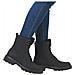 Black Casual Closed Ladies Mid Height Boots Stivaletti Pelle Scamosciata /nabuk Scarpe Donna Nero Eu 38, D1w75-02 - Foto miniatura 2