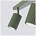 Lampada Da Soffitto Karbon 3l Verde Oliva Sl. 1619 - Minimalista Lampada Da Soffitto Verde Oliva 16.5x45x6.5 Cm - Foto miniatura 7