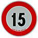 Disco Adesivo Limite Di Velocità 15 Km - Foto miniatura 1