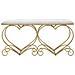 Panca Cuore 3 - Oro - Metallo - 105x37,5x51,5 Cm - Foto miniatura 3