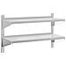 Lusso Casadino -  Mensola Muro 2 Ripiani 100x40x60cm Argento Acciaio Inossidabile - Foto miniatura 1