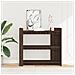 Tavolino Consolle Rovere Marrone 100x35x90 Cm Legno Multistrato - Foto miniatura 2