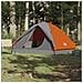 Tenda da Campeggio a Cupola 3 Persone Arancione Impermeabile - Foto miniatura 2