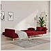 Divano Letto a 2 Posti con 2 Cuscini Rosso Vino in Tessuto - Foto miniatura 3