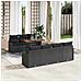 Set Divano da Giardino  8 Pezzi con Cuscini Nero Polyrattan Acacia, Divano da Giardino  2 Posti con Cuscini Nero Polyrattan - Foto miniatura 2