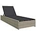 Lettino prendisole Beige 60x200x27 cm Rattan Poliestere - Foto miniatura 1