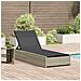 Lettino prendisole Beige 60x200x27 cm Rattan Poliestere - Foto miniatura 2