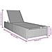 Lettino prendisole Beige 60x200x27 cm Rattan Poliestere - Foto miniatura 6