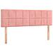 Letto a Molle con Materasso e LED Rosa 140x190 cm in Velluto - Foto miniatura 7