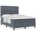 Letto Box Spring con Materasso Grigio Scuro 140x200 cm Velluto - Foto miniatura 4