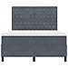 Letto Box Spring con Materasso Grigio Scuro 140x200 cm Velluto - Foto miniatura 8