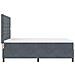 Letto Box Spring con Materasso Grigio Scuro 140x200 cm Velluto - Foto miniatura 9