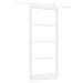 "Set Porta Scorrevole  con Hardware Bianco 93x211 cm Legno Massiccio di Pino, Porta Interna  con Vetro ""ORKDAL"" Bianca 93x211x4 cm" - Foto miniatura 1