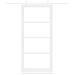 "Set Porta Scorrevole  con Hardware Bianco 93x211 cm Legno Massiccio di Pino, Porta Interna  con Vetro ""ORKDAL"" Bianca 93x211x4 cm" - Foto miniatura 4