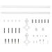 "Set Porta Scorrevole  con Hardware Bianco 93x211 cm Legno Massiccio di Pino, Porta Interna  con Vetro ""ORKDAL"" Bianca 93x211x4 cm" - Foto miniatura 9