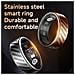 Anello Intelligente Impermeabile Ip68+5atm - Monitoraggio Salute E Notifiche Gold 11 - Foto miniatura 6