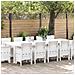Set da Pranzo per Giardino 13 pcs Bianco e Grigio chiaro - Foto miniatura 2