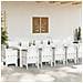 Set da Pranzo per Giardino 13 pcs Bianco e Grigio chiaro - Foto miniatura 3