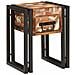 Tavolino 30 x 30 x 40 cm Legno massiccio recuperato e metallo - Foto miniatura 3