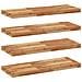 Mensole da Parete 4 pz 80x30x4 cm Legno Acacia Rifinito a Olio - Foto miniatura 1