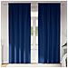Tende con tende 2 pcs Blu scuro 225x140cm Poliestere - Foto miniatura 2