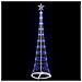 Albero di Natale LED con 230 LED Blu 51 x 51 x 190 cm Metallo - Foto miniatura 4