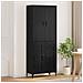Credenza Rovere Nero 69,5 x 34 x 180 cm Legno multistrato - Foto miniatura 2