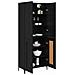Credenza Rovere Nero 69,5 x 34 x 180 cm Legno multistrato - Foto miniatura 3