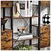 Libreria SHELF CABINET in stile loft rustico marrone 14 ripiani - Foto miniatura 6