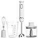 Mixer a Immersione 600W - Set 4 in 1 con Tritatutto, Frusta e Bicchiere - Bianco - Foto miniatura 1