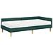 Struttura Letto Angolare con Materasso 2 pcs Verde Tessuto - Foto miniatura 4