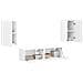 Set mobile TV 4 pz Bianco Legno ingegnerizzato - Foto miniatura 3